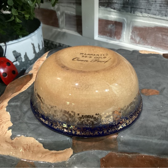 Vintage - 22-K GOLD Etching - Ceramic Crafted - Oven Proof - Rustic - Rare - Picture 6 of 13